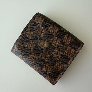 LOUIS VUITTON Damier Ebene Elise Wallet